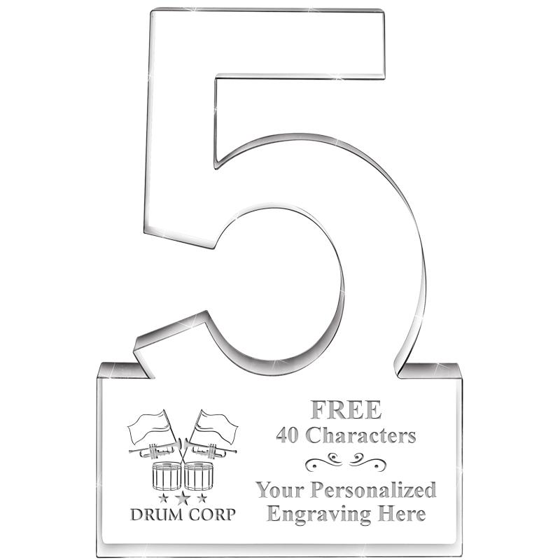 6" 5 YEARS OF SERVICE ACRYLIC