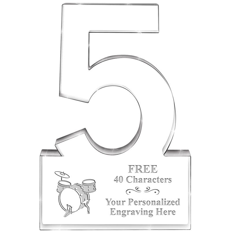 6" 5 YEARS OF SERVICE ACRYLIC