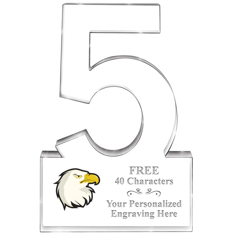 6" 5 YEARS OF SERVICE ACRYLIC