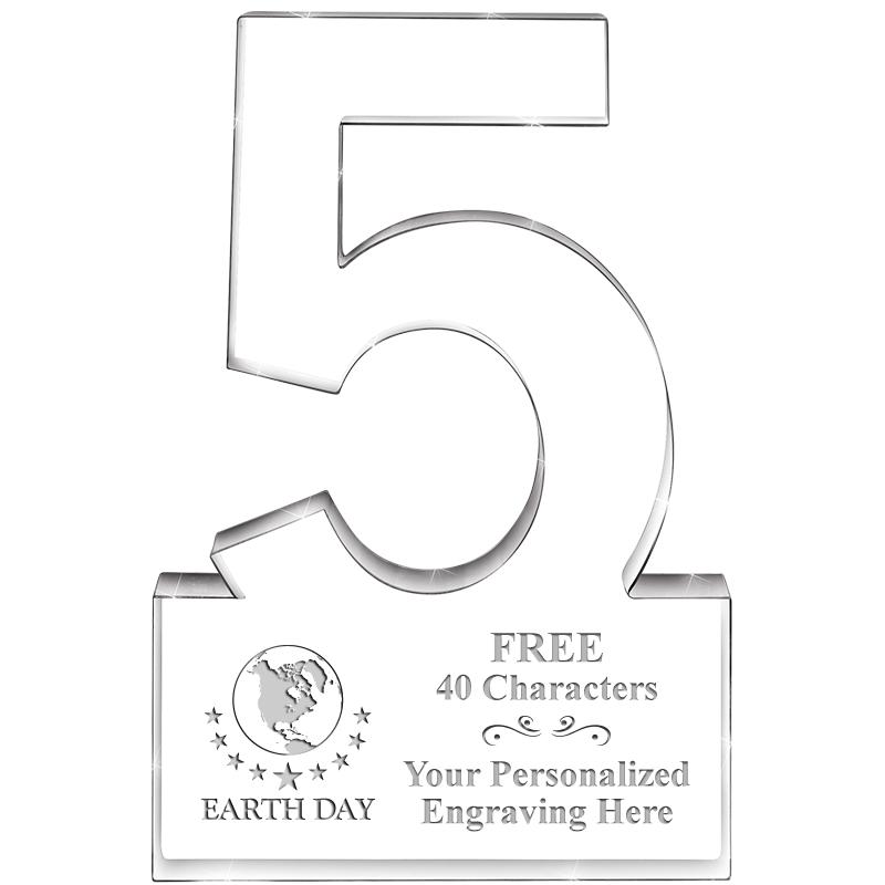 6" 5 YEARS OF SERVICE ACRYLIC