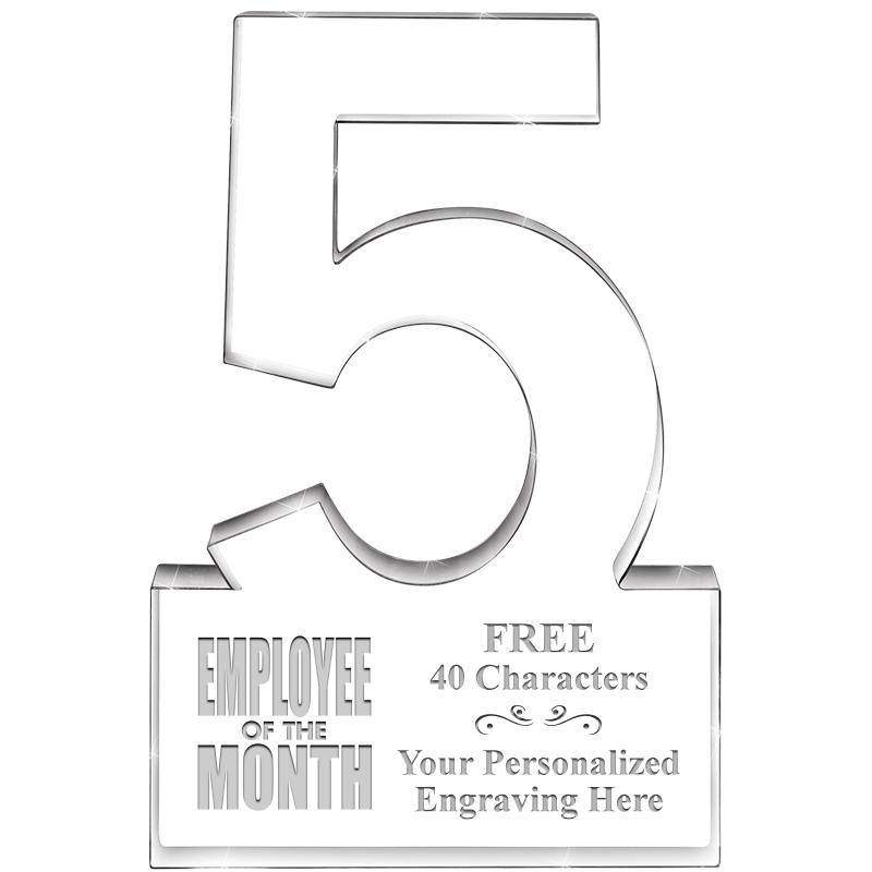 6" 5 YEARS OF SERVICE ACRYLIC