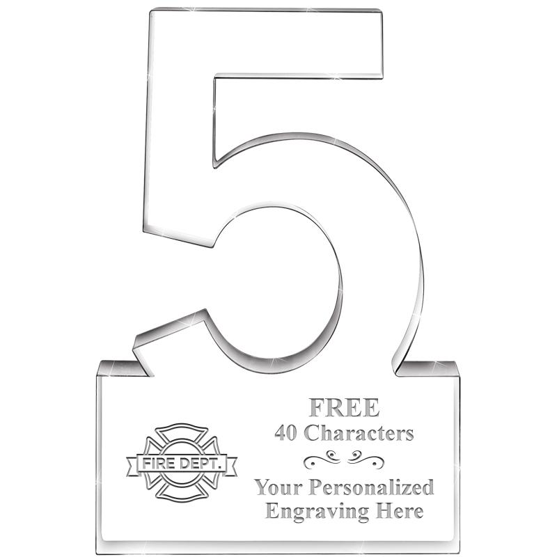 6" 5 YEARS OF SERVICE ACRYLIC