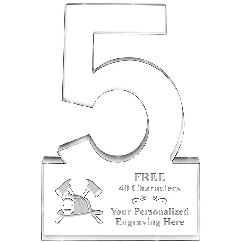 6" 5 YEARS OF SERVICE ACRYLIC