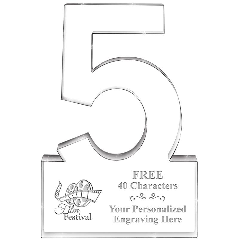 6" 5 YEARS OF SERVICE ACRYLIC