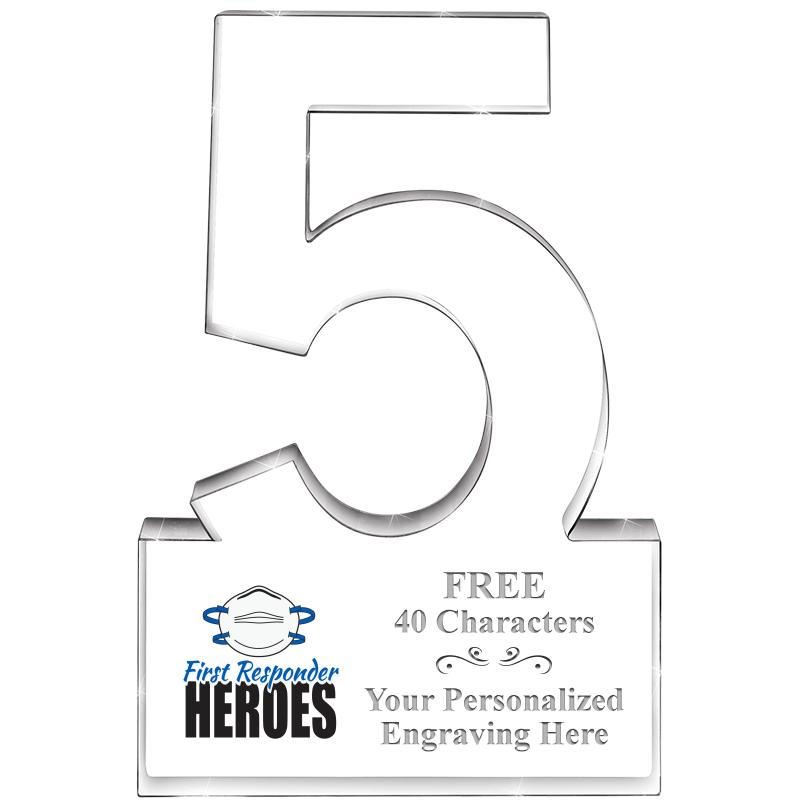 6" 5 YEARS OF SERVICE ACRYLIC