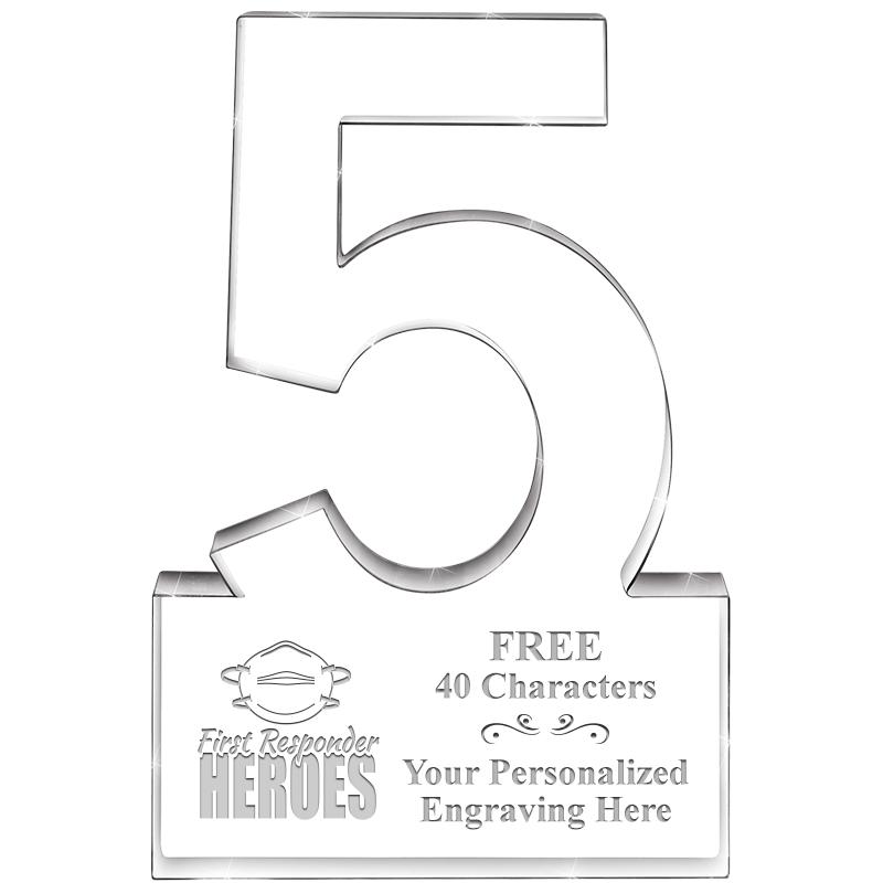 6" 5 YEARS OF SERVICE ACRYLIC