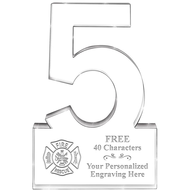 6" 5 YEARS OF SERVICE ACRYLIC