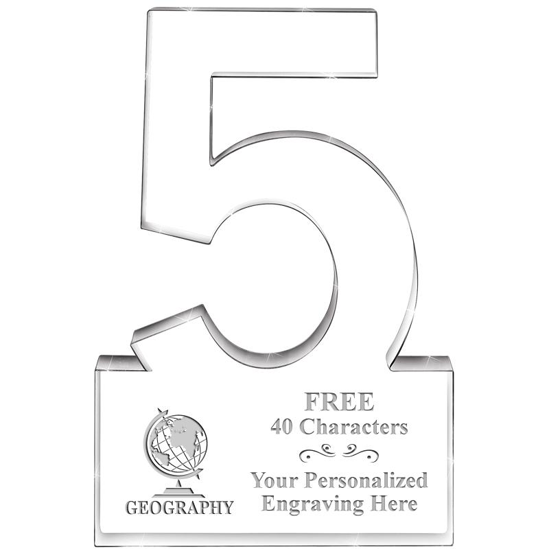 6" 5 YEARS OF SERVICE ACRYLIC