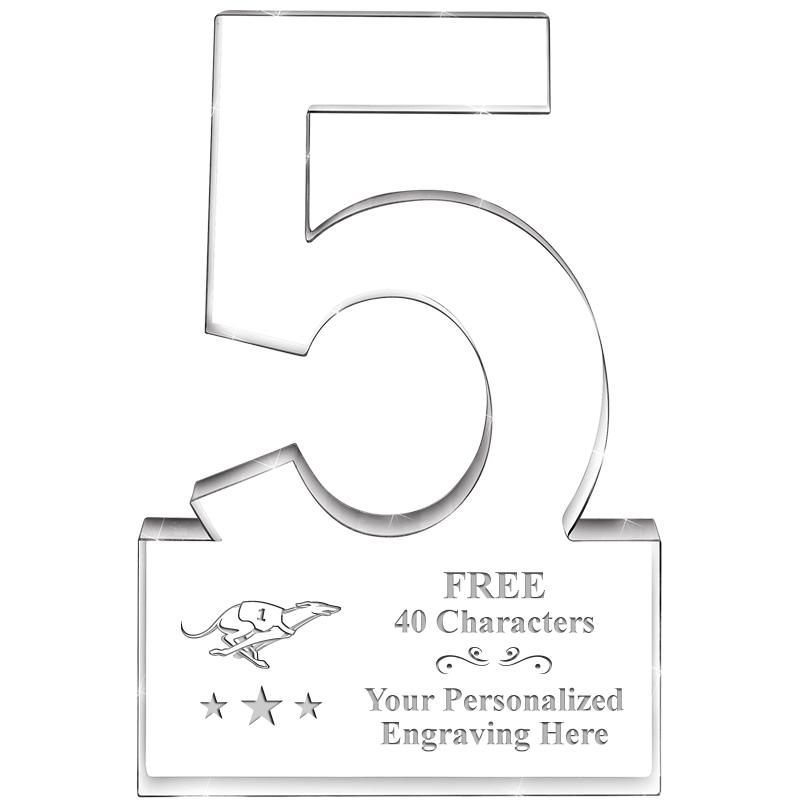 6" 5 YEARS OF SERVICE ACRYLIC