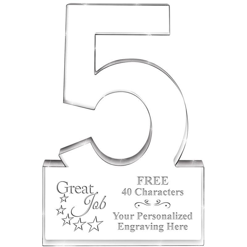 6" 5 YEARS OF SERVICE ACRYLIC