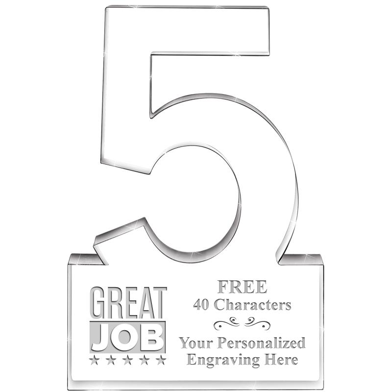 6" 5 YEARS OF SERVICE ACRYLIC