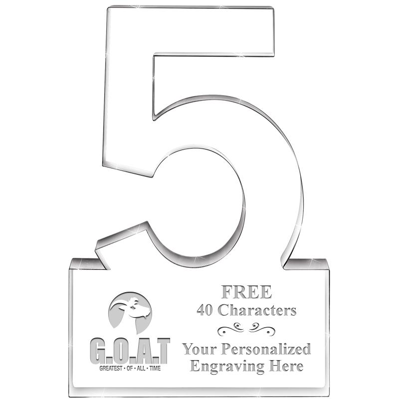 6" 5 YEARS OF SERVICE ACRYLIC