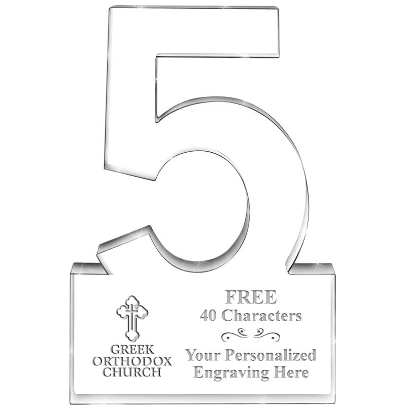 6" 5 YEARS OF SERVICE ACRYLIC