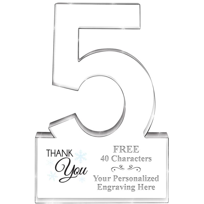 6" 5 YEARS OF SERVICE ACRYLIC