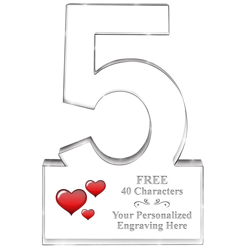 6" 5 YEARS OF SERVICE ACRYLIC