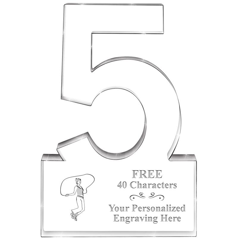 6" 5 YEARS OF SERVICE ACRYLIC