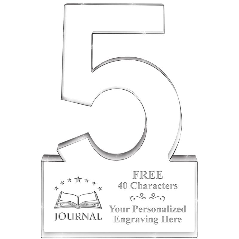 6" 5 YEARS OF SERVICE ACRYLIC