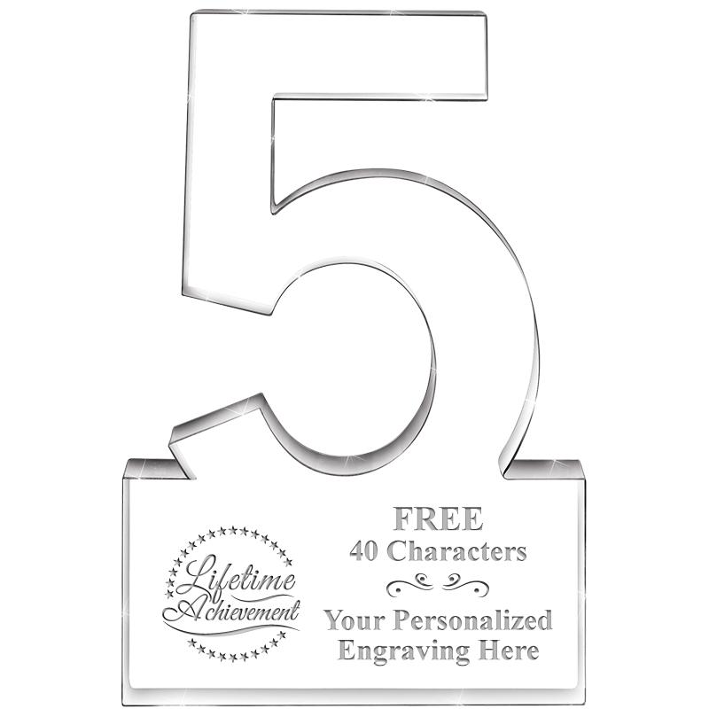 6" 5 YEARS OF SERVICE ACRYLIC