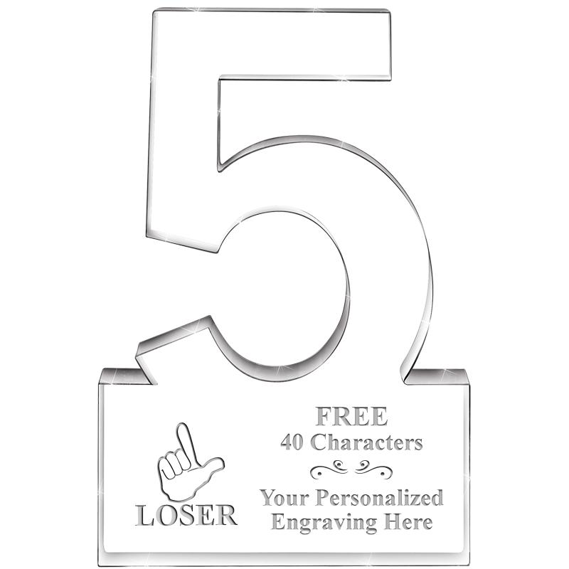 6" 5 YEARS OF SERVICE ACRYLIC