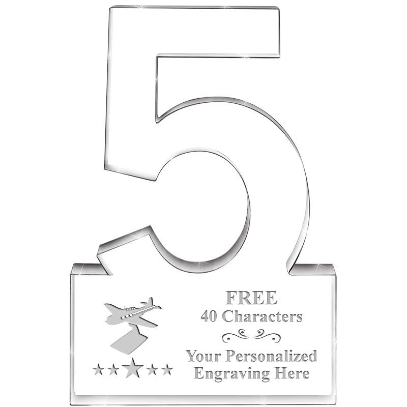 6" 5 YEARS OF SERVICE ACRYLIC