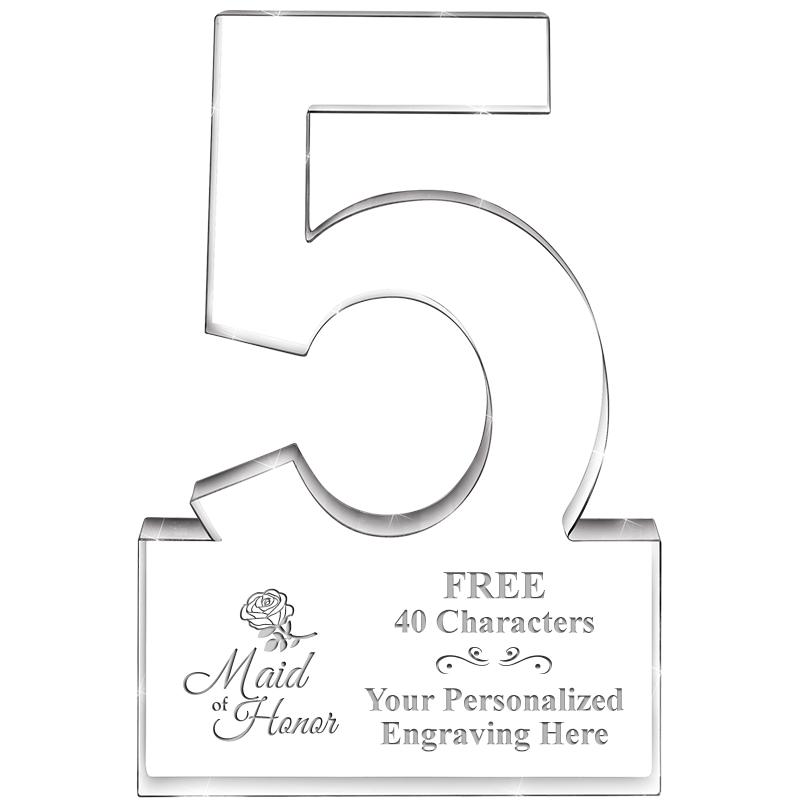 6" 5 YEARS OF SERVICE ACRYLIC