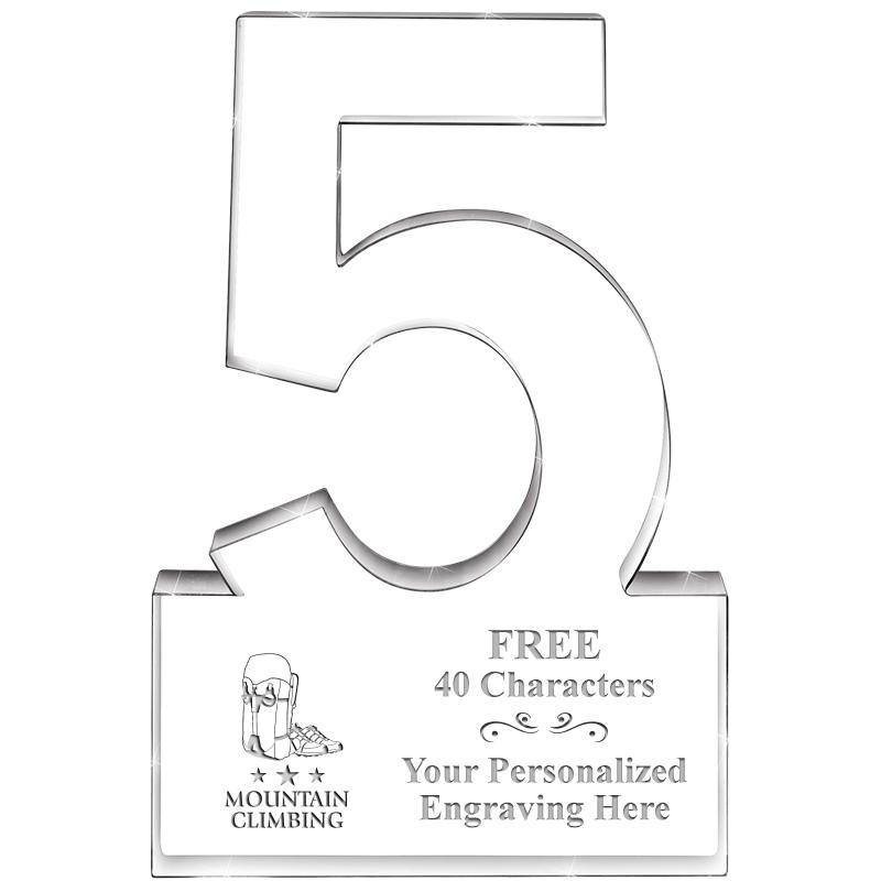 6" 5 YEARS OF SERVICE ACRYLIC