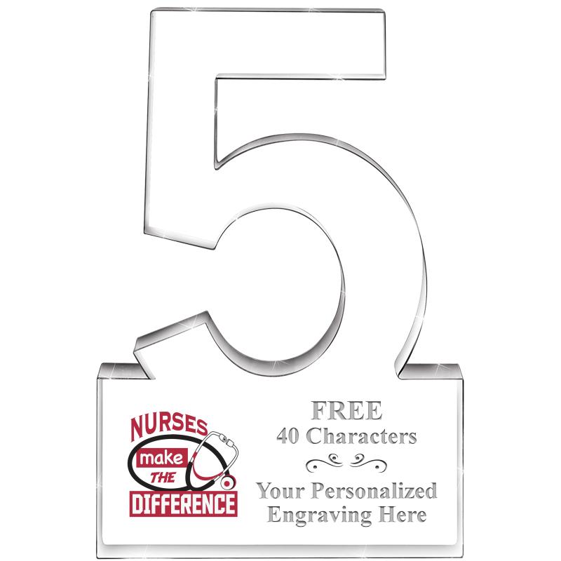 6" 5 YEARS OF SERVICE ACRYLIC