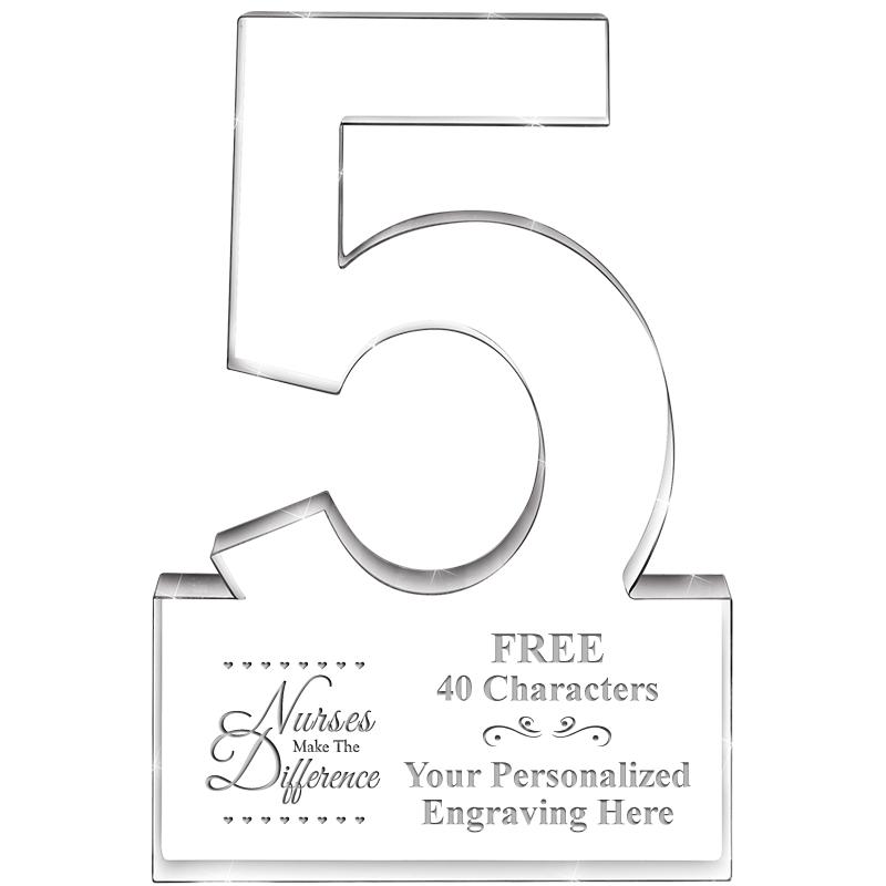 6" 5 YEARS OF SERVICE ACRYLIC