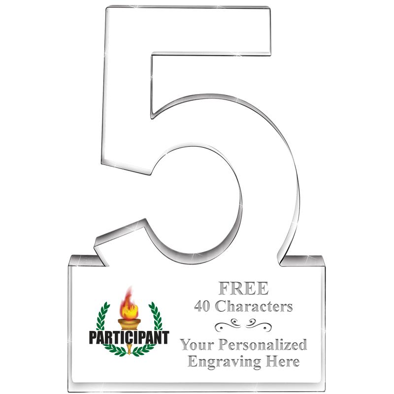 6" 5 YEARS OF SERVICE ACRYLIC