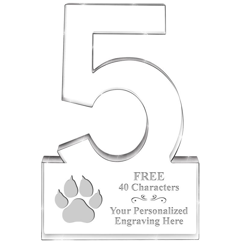 6" 5 YEARS OF SERVICE ACRYLIC