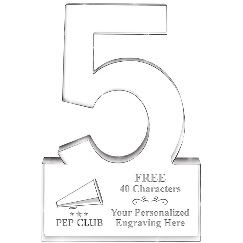 6" 5 YEARS OF SERVICE ACRYLIC