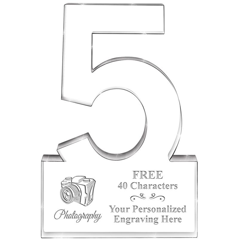 6" 5 YEARS OF SERVICE ACRYLIC