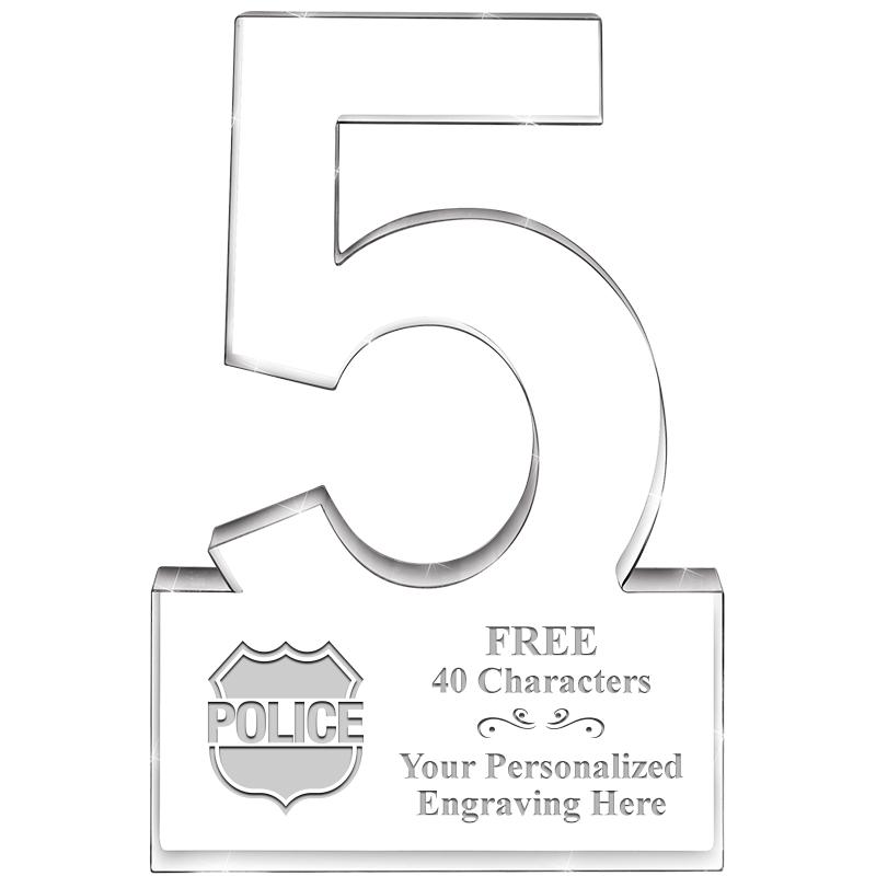 6" 5 YEARS OF SERVICE ACRYLIC