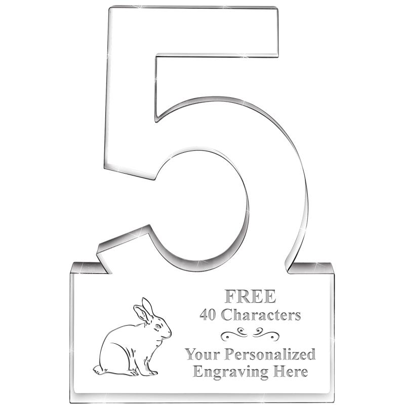 6" 5 YEARS OF SERVICE ACRYLIC