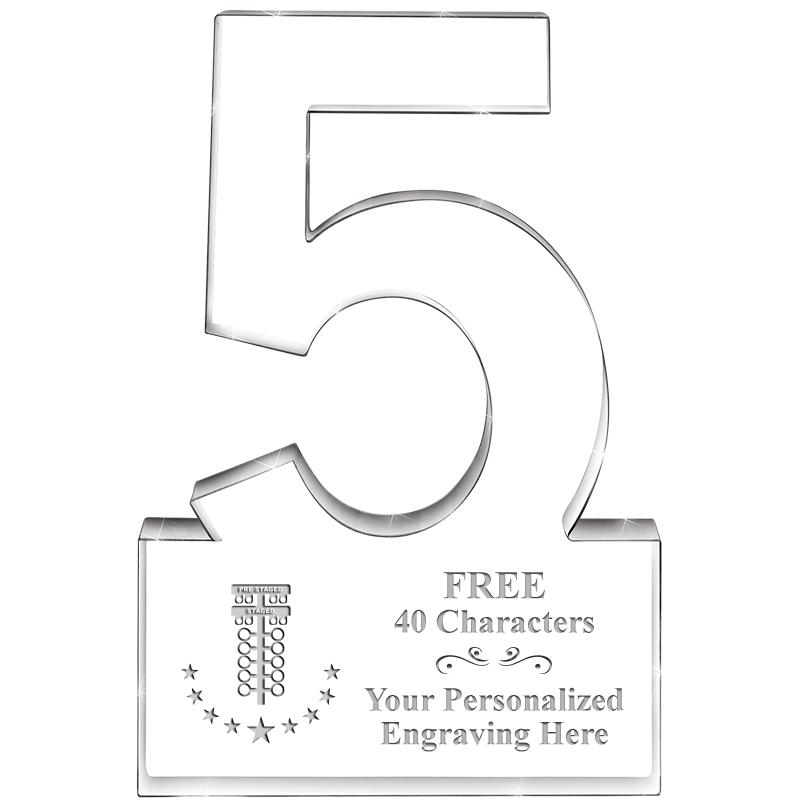 6" 5 YEARS OF SERVICE ACRYLIC