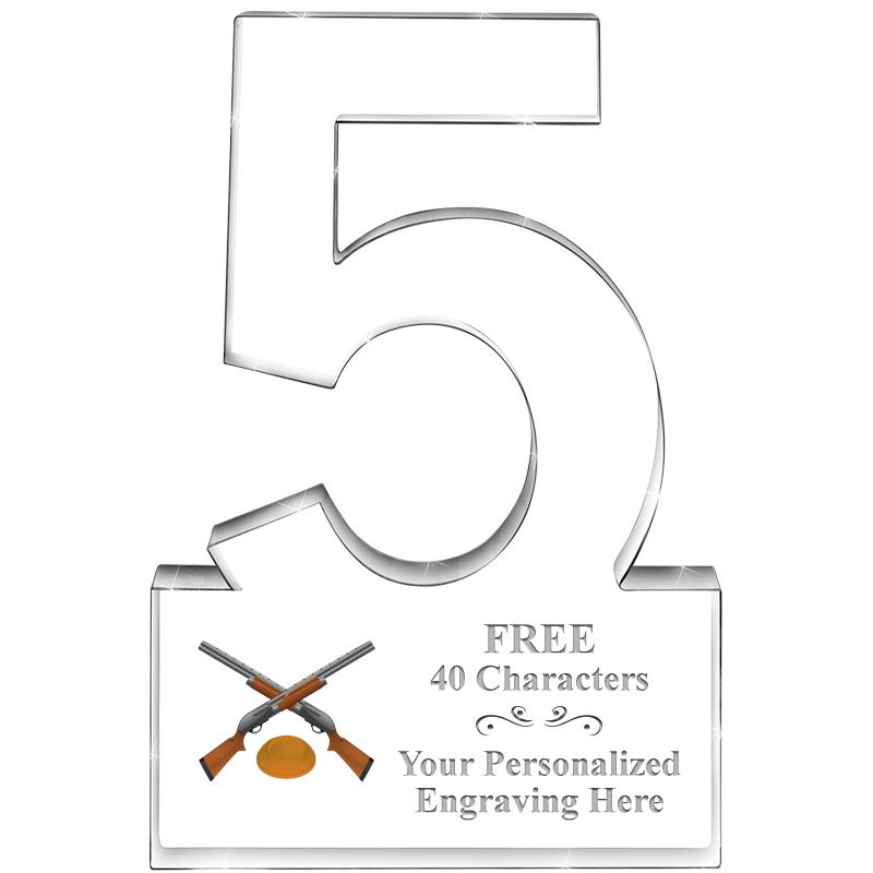 6" 5 YEARS OF SERVICE ACRYLIC