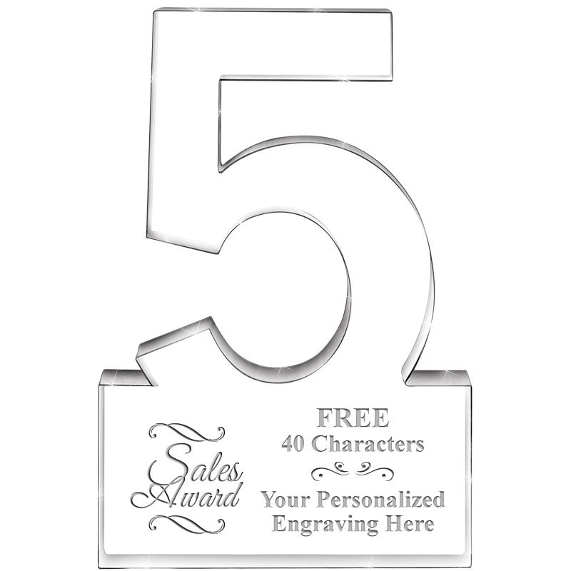 6" 5 YEARS OF SERVICE ACRYLIC