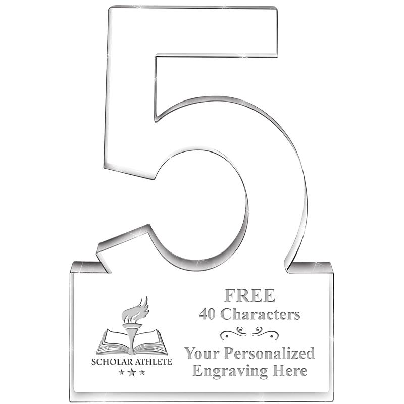 6" 5 YEARS OF SERVICE ACRYLIC