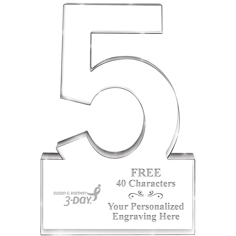 6" 5 YEARS OF SERVICE ACRYLIC