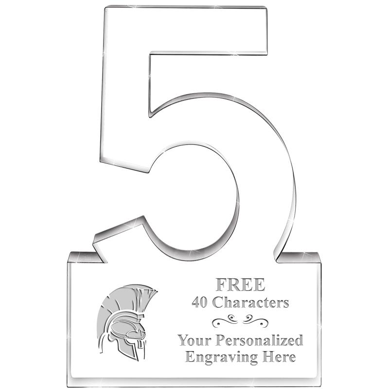 6" 5 YEARS OF SERVICE ACRYLIC