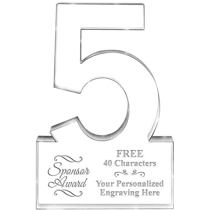 6" 5 YEARS OF SERVICE ACRYLIC