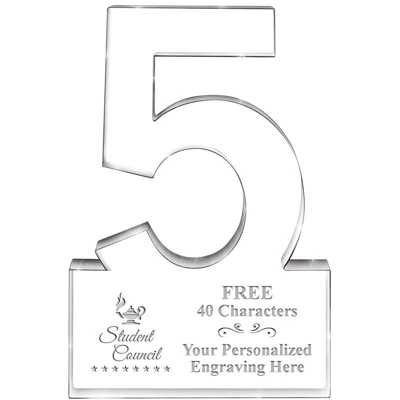 6" 5 YEARS OF SERVICE ACRYLIC