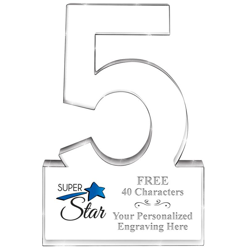 6" 5 YEARS OF SERVICE ACRYLIC