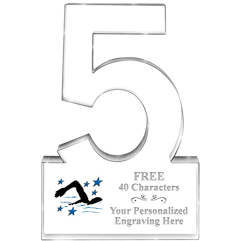 6" 5 YEARS OF SERVICE ACRYLIC