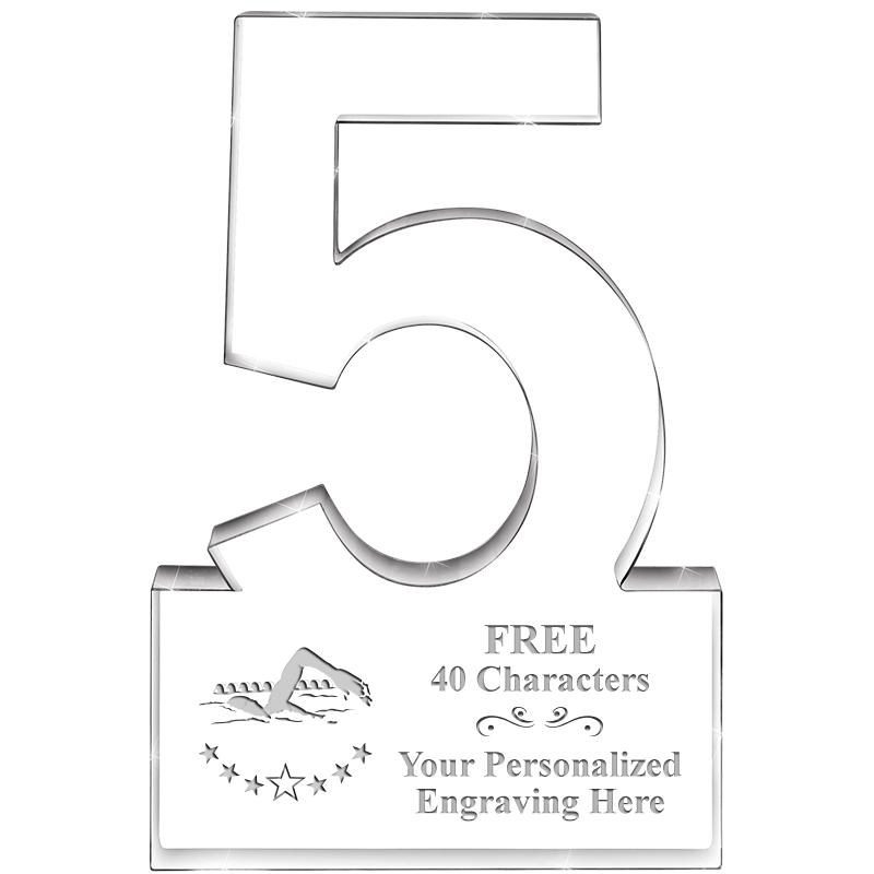 6" 5 YEARS OF SERVICE ACRYLIC