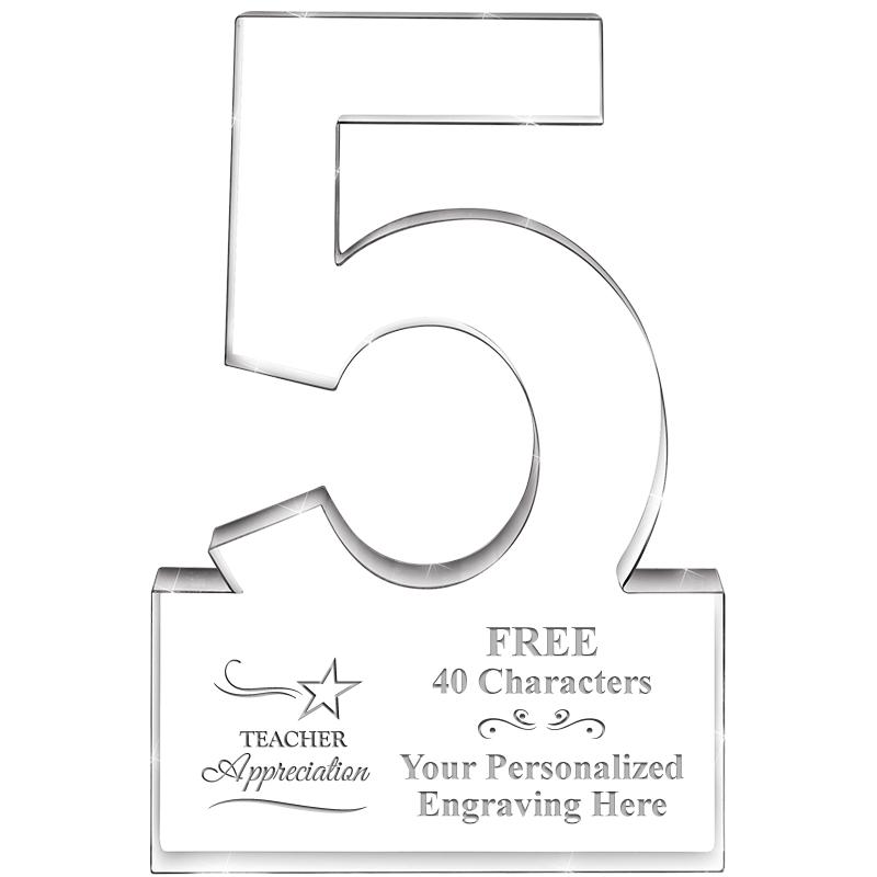 6" 5 YEARS OF SERVICE ACRYLIC