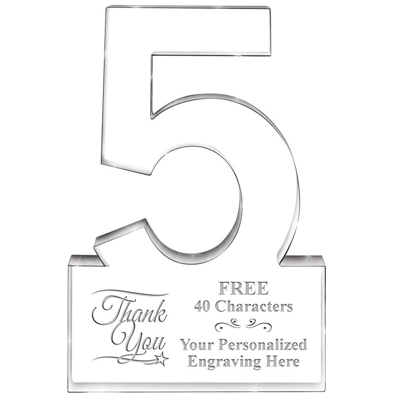 6" 5 YEARS OF SERVICE ACRYLIC