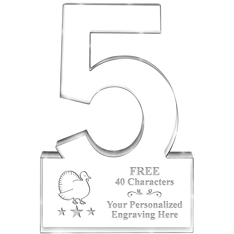 6" 5 YEARS OF SERVICE ACRYLIC