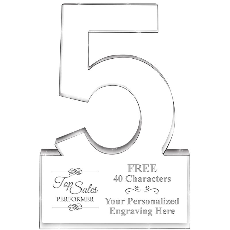 6" 5 YEARS OF SERVICE ACRYLIC