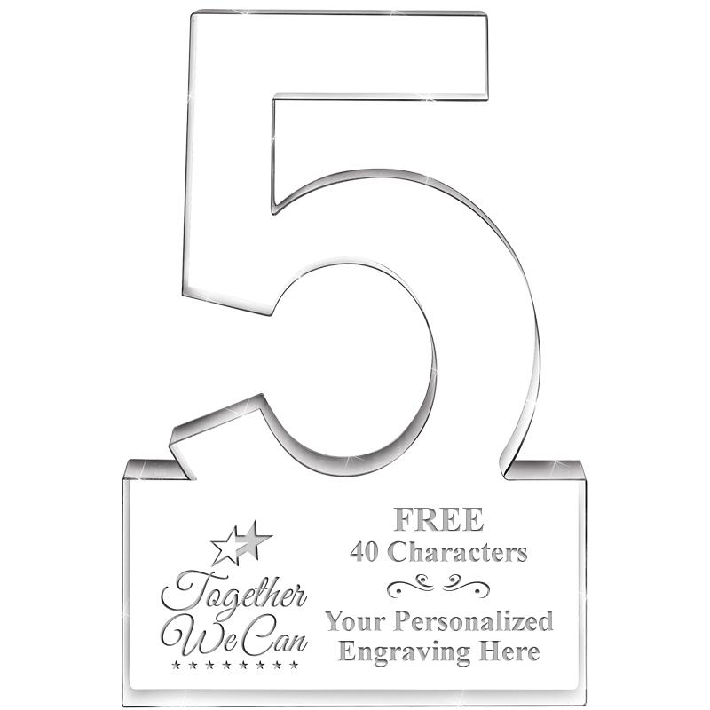 6" 5 YEARS OF SERVICE ACRYLIC